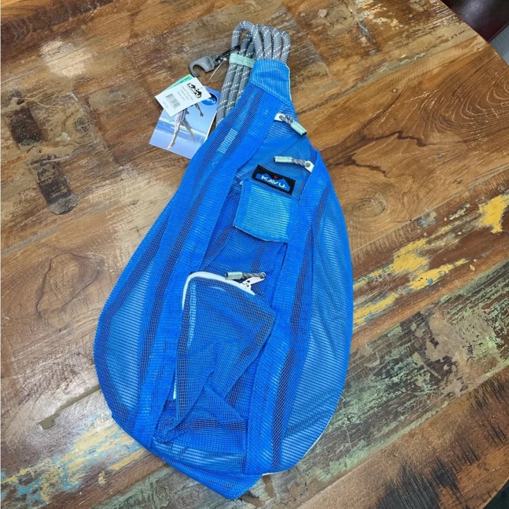 NWT Kavu Beach Rope Bag-Atlantic Blue
